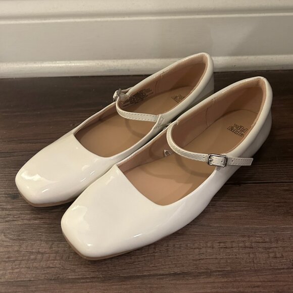 White Wild Fable Elsa Mary Jane Ballet Flats - US 6 - Picture 2 of 7